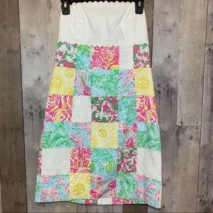COPY - Lilly Pulitzer Franco Patchwork Strapless …